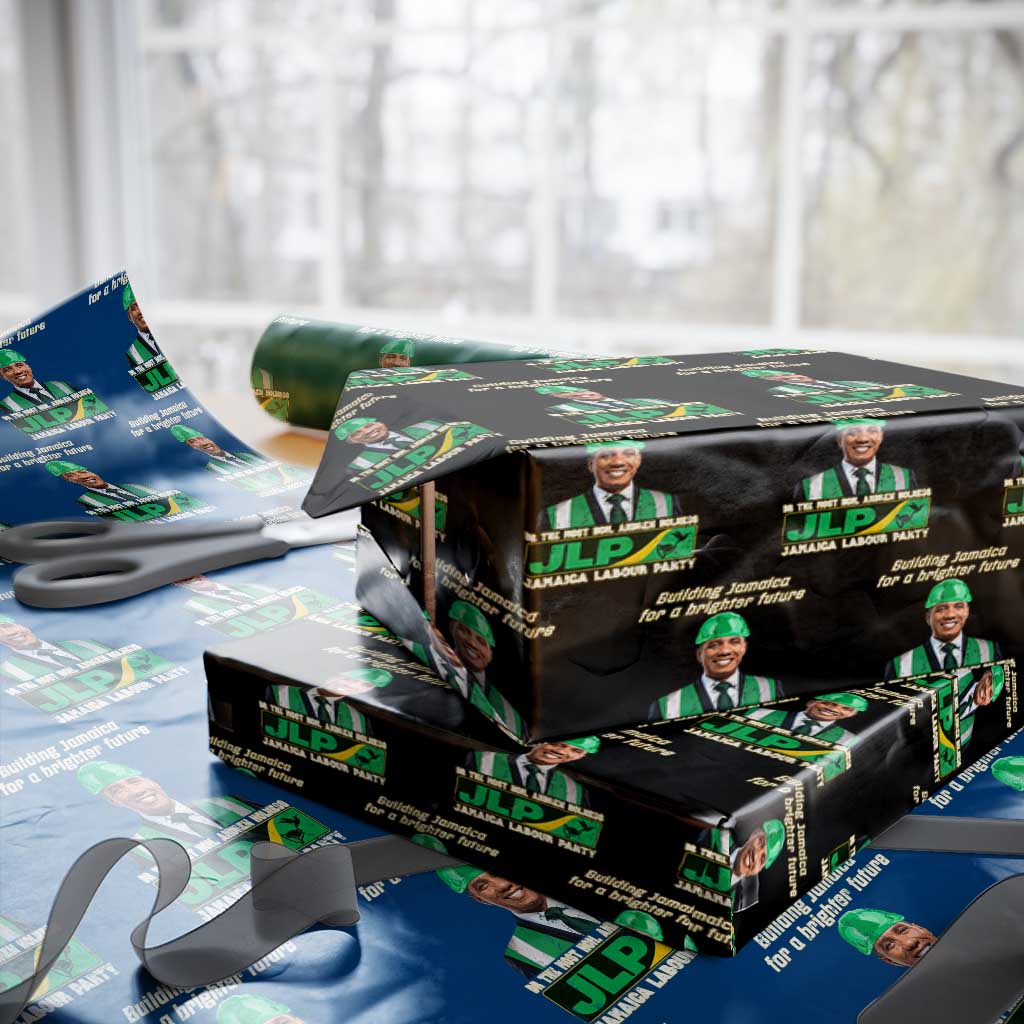 Jamaica Labour Party Wrapping Paper Roll Andrew Holness JLP Supporter Gifts - Wonder Print Shop