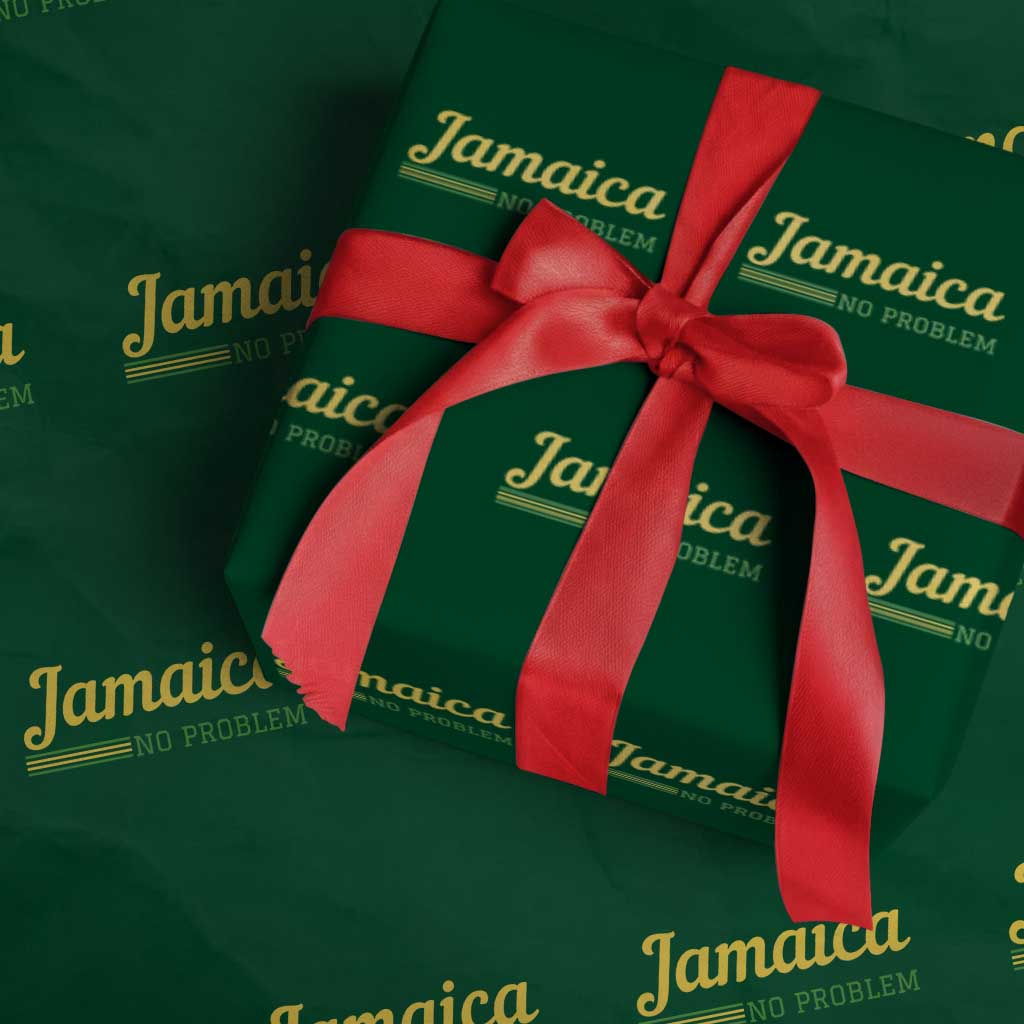 Jamaica No Problem Wrapping Paper Roll Classic Island Motto and Caribbean Vacation