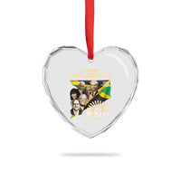 Jamaica People's National Party PNP Supporter Heart Crystal Glass Ornament Patriotic Political Leaders Tribute Jamaican Flag - Wonder Print Shop