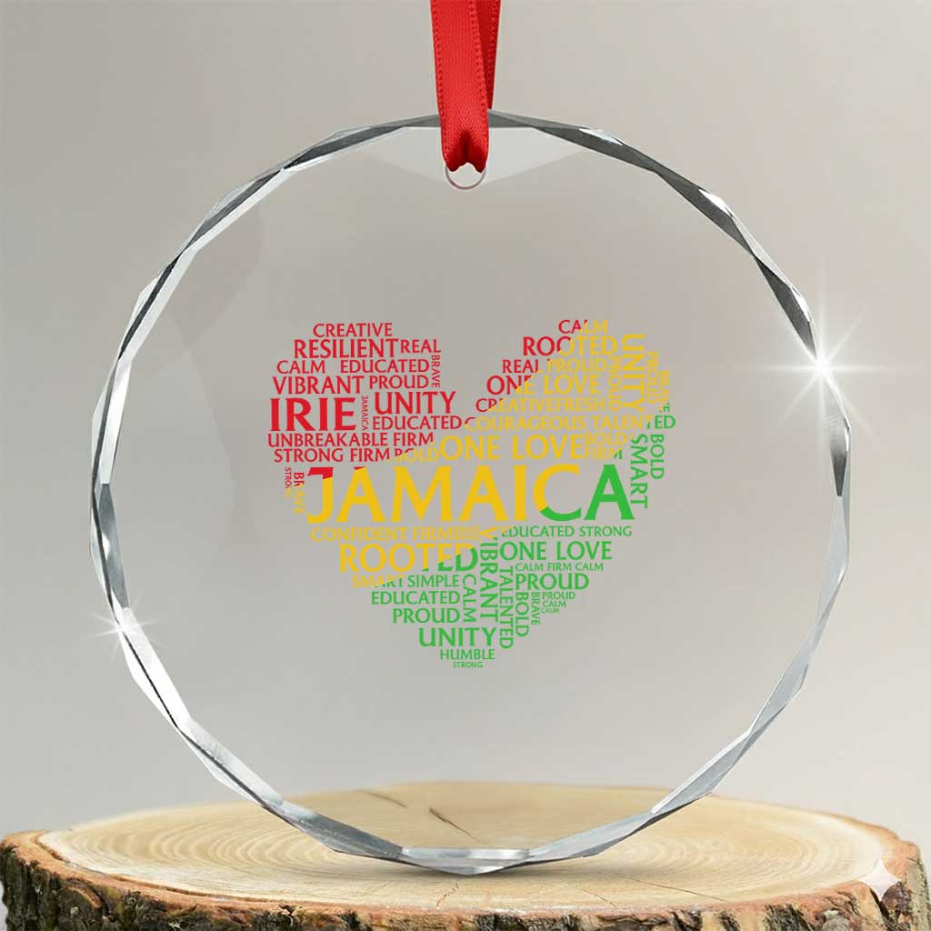 Jamaica Reggae Crystal Glass Ornament One Love Rasta Culture - Wonder Print Shop