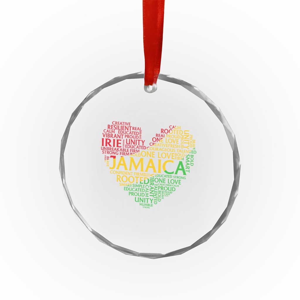 Jamaica Reggae Crystal Glass Ornament One Love Rasta Culture - Wonder Print Shop
