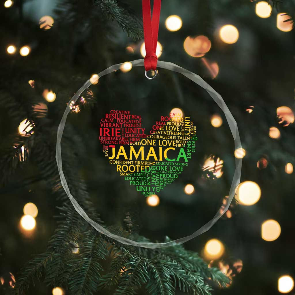 Jamaica Reggae Crystal Glass Ornament One Love Rasta Culture - Wonder Print Shop