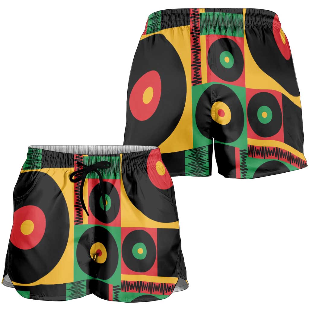 Jamaica Soccer 2026 Shorts for Women Reggae Stylized