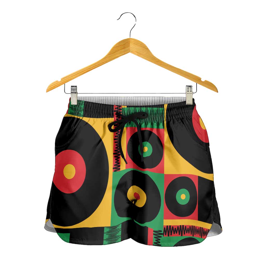 Jamaica Soccer 2026 Shorts for Women Reggae Stylized