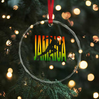 Jamaica Track And Field Crystal Glass Ornament Retro Vintage Sport Jamaican Flag - Wonder Print Shop