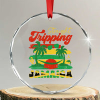 Jamaica Vacation Crystal Glass Ornament Straight Trippin Jamaica Family Girls Trip - Wonder Print Shop
