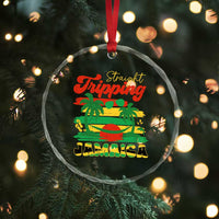 Jamaica Vacation Crystal Glass Ornament Straight Trippin Jamaica Family Girls Trip - Wonder Print Shop