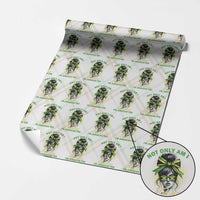 Jamaican Girl Wrapping Paper Roll Messy Bun Not Only Am I A Princess Im Jamaican Too - Wonder Print Shop