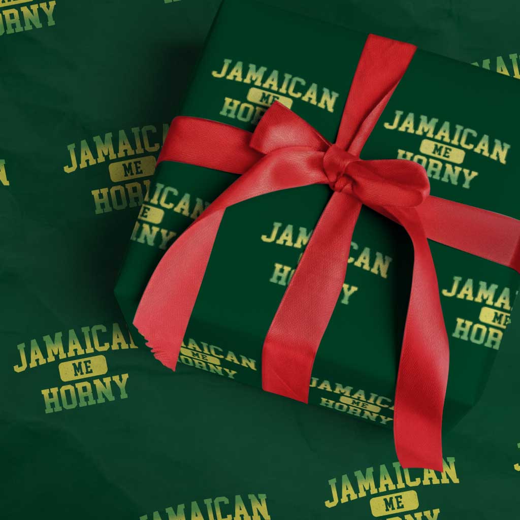 Jamaican Me Horny Wrapping Paper Roll Funny Caribbean Party - Wonder Print Shop