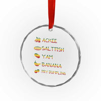 Jamaican National Dish Crystal Glass Ornament Ackee Saltfish Yardie Jamaican Culture Pride Apparel - Wonder Print Shop