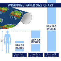 Jamaican Reggae Vibes Wrapping Paper Roll Retro Rasta Sunset Chill Chillin Di Right Way - Wonder Print Shop