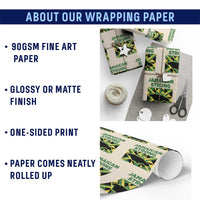 Jamaican Strong Resilience Geometric Flag Wrapping Paper Roll Abstract Island Map and Heritage