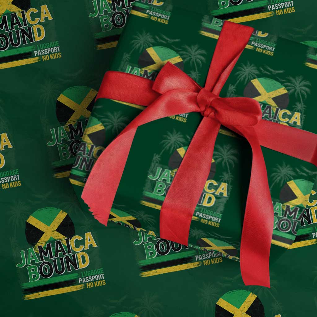Jamaican Travel Wrapping Paper Roll Straight Trippin Jamaica Vacation Retro - Wonder Print Shop