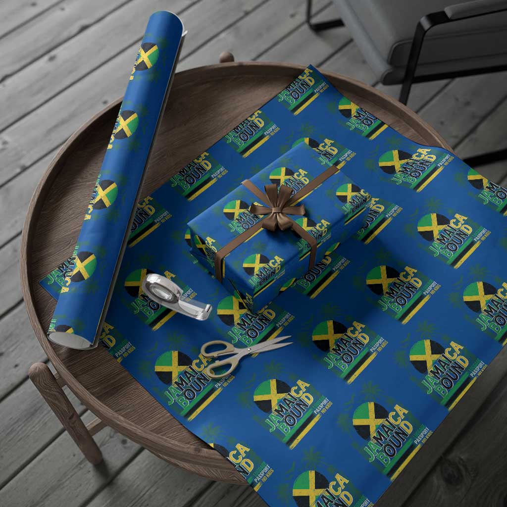 Jamaican Travel Wrapping Paper Roll Straight Trippin Jamaica Vacation Retro - Wonder Print Shop