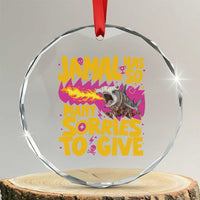 Jamal Has So Many Sorries To Give Crystal Glass Ornament Funny Fire Breathing Hammerhead Shark Gamer