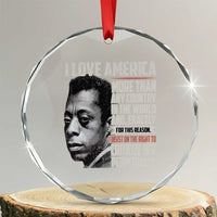James Baldwin American Patriotic Crystal Glass Ornament I Love America More Than Any Country - Wonder Print Shop