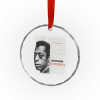 James Baldwin American Patriotic Crystal Glass Ornament I Love America More Than Any Country - Wonder Print Shop