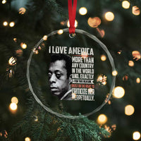 James Baldwin American Patriotic Crystal Glass Ornament I Love America More Than Any Country - Wonder Print Shop