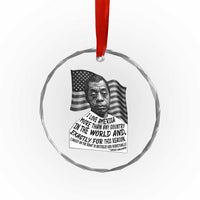 James Baldwin American Patriotic Crystal Glass Ornament I Love America More Than Any Country American Flag - Wonder Print Shop