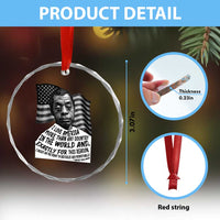 James Baldwin American Patriotic Crystal Glass Ornament I Love America More Than Any Country American Flag - Wonder Print Shop