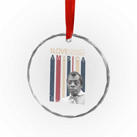 James Baldwin American Patriotic Crystal Glass Ornament I Love America More Than Any Country Retro - Wonder Print Shop