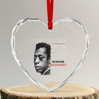 James Baldwin American Patriotic Heart Crystal Glass Ornament I Love America More Than Any Country - Wonder Print Shop