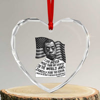 James Baldwin American Patriotic Heart Crystal Glass Ornament I Love America More Than Any Country American Flag - Wonder Print Shop