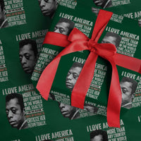James Baldwin American Patriotic Wrapping Paper Roll I Love America More Than Any Country - Wonder Print Shop