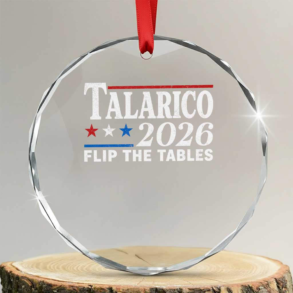 James Talarico 2026 Flip The Tables Crystal Glass Ornament Texas Senate