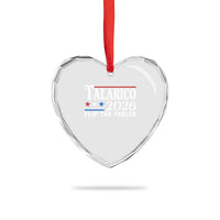 James Talarico 2026 Flip The Tables Heart Crystal Glass Ornament Texas Senate