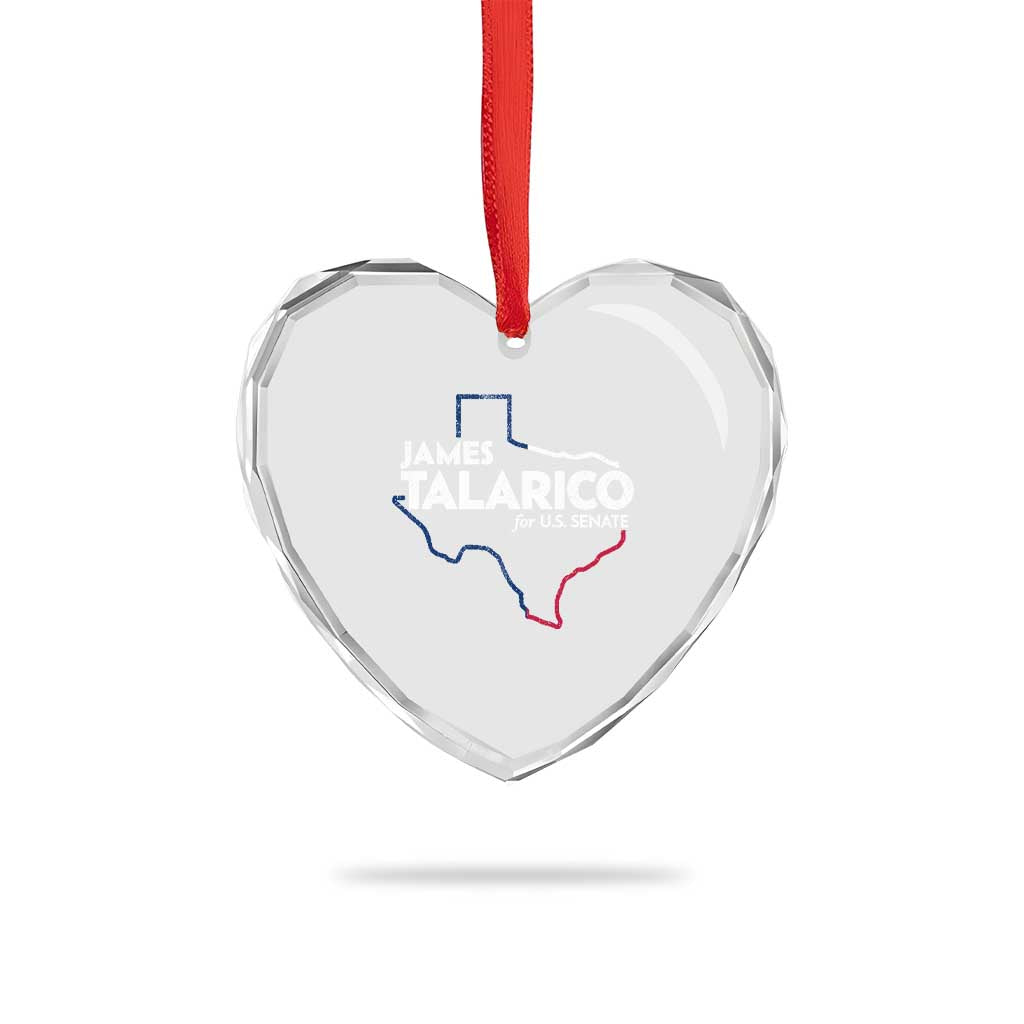 James Talarico for US Senate Heart Crystal Glass Ornament Texas Senate Race 2026