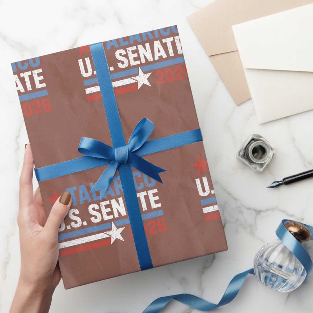 James Talarico US Senate 2026 Wrapping Paper Roll Texas Senate Race Stars and Stripes