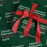 January February Arizona April Wrapping Paper Roll AZ Sport Fan Pride