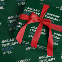 January February Duke April Wrapping Paper Roll Basketball Game Day