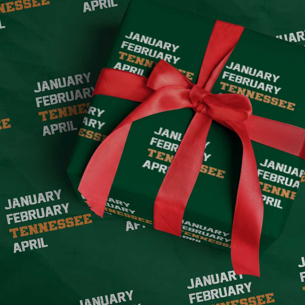 January February Tennessee April Wrapping Paper Roll Basketball Game Day