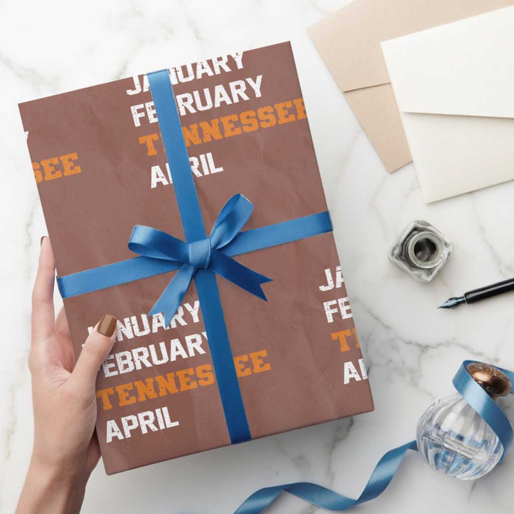 January February Tennessee April Wrapping Paper Roll Basketball Game Day