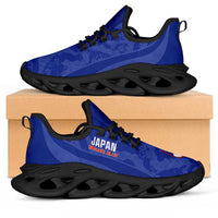 Japan 2026 Football Clunky Sneakers Go Samurai Blue Grunge Curve Stylized - Wonder Print Shop