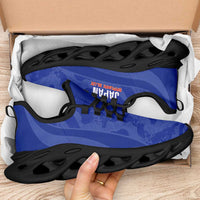 Japan 2026 Football Clunky Sneakers Go Samurai Blue Grunge Curve Stylized - Wonder Print Shop