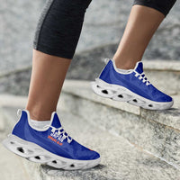 Japan 2026 Football Clunky Sneakers Go Samurai Blue Grunge Curve Stylized - Wonder Print Shop