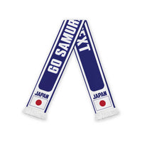 Japan 2026 Football Personalised Soccer Scarf Go Samurai Blue