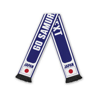 Japan 2026 Football Personalised Soccer Scarf Go Samurai Blue
