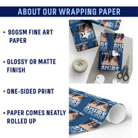 Japan Anime Manga Otaku Wrapping Paper Roll I Paused My Anime To Be Here Boys
