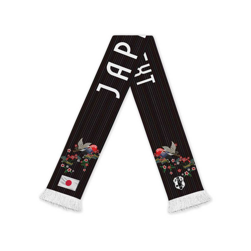 Japan Football Personalized Soccer Scarf Colors Beyond Horizon Sashiko Effect Black Version