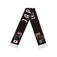 Japan Football Personalized Soccer Scarf Colors Beyond Horizon Sashiko Effect Black Version
