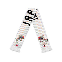 Japan Football Personalized Soccer Scarf Colors Beyond Horizon Sashiko Effect White Version
