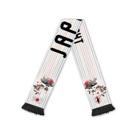 Japan Football Personalized Soccer Scarf Colors Beyond Horizon Sashiko Effect White Version