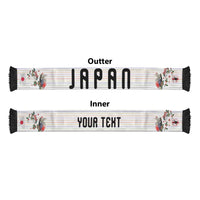 Japan Football Personalized Soccer Scarf Colors Beyond Horizon Sashiko Effect White Version
