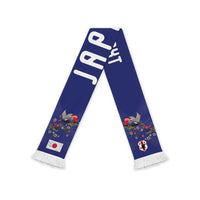 Japan Football Personalized Soccer Scarf Japanese Culture with Sashiko Effect