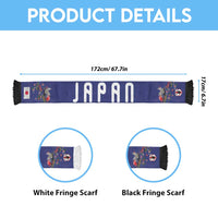 Japan Football Personalized Soccer Scarf Japanese Culture with Sashiko Effect