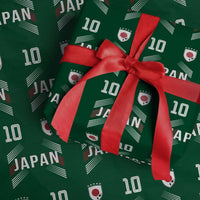 Japan Soccer Sports Graphic Number 10 Jersey Style Wrapping Paper Roll Proud Japanese Football Fans Game Day Pride